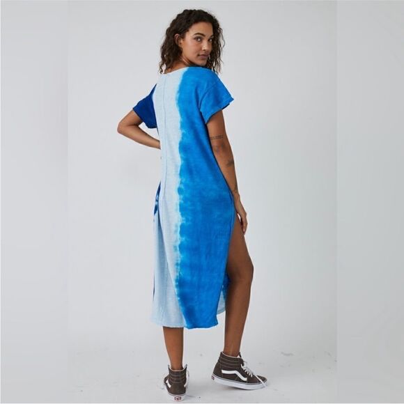 NWT Free People Ice Cream Sundae Maxi in Dream Blue Combo - Picture 4 of 11